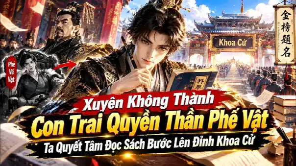 Xuyên Không Thành Con Trai Quyền Thần Phế Vật Ta Quyết Tâm Đọc Sách Bước Lên Đỉnh Khoa Cử