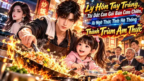 Ly Hôn Tay Trắng, Tôi Dắt Con Gái Bán Cơm Chiên, Ai Ngờ Thức Tỉnh Hệ Thống Thành Trùm Ẩm Thực