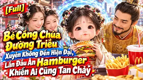 [Full] Bé Công Chúa Đường Triều Xuyên Không Đến Hiện Đại,Lần Đầu Ăn Hamburger Khiến Ai Cũng Tan Chảy
